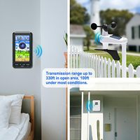 Capteur de température, de vitesse et de direction du vent multifonction 3-en-1 Anémomètres marins portables sans fil Station météo à vendre