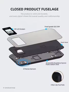 5kg Digital <span class=keywords><strong>de</strong></span> <span class=keywords><strong>acero</strong></span> inoxidable eléctrico diente azul cocina báscula <span class=keywords><strong>de</strong></span> <span class=keywords><strong>peso</strong></span> <span class=keywords><strong>calculadora</strong></span> nutricional precisa 1g pantalla LCD OEM ODM - Product Image 4