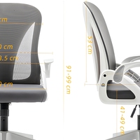 Chaise de travail ergonomique pliable la plus vendue, chaise de jeu moderne pour bureau avec accoudoirs rabattables et dossier pliable