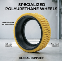 Roue de traction avant pour chariot élévateur en polyuréthane solide et durable, 250x100 mm, 10 trous de boulons