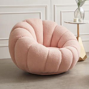Petite chaise à accoudoirs Teddy Boucle de style nordique moderne <span class=keywords><strong>Fauteuil</strong></span> de canapé 1 place blanc crème <span class=keywords><strong>gris</strong></span> ivoire - Product Image 2