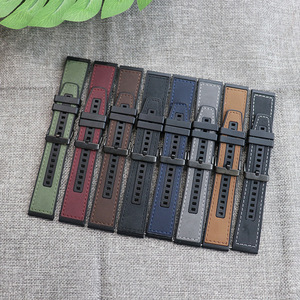 <span class=keywords><strong>Cinturino</strong></span> in <span class=keywords><strong>Pelle</strong></span> Crazy Horse Lionorm con Silicone per Orologi da <span class=keywords><strong>Uomo</strong></span>, 22mm, Sgancio Rapido, per Smartwatch Sportivi - Product Image 4