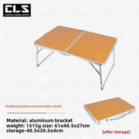 Mini Design moderne pliable en bois de bambou Table pratique petit mobilier d'extérieur pour Camping pique-nique Barbecue lit utilisation de l'ordinateur