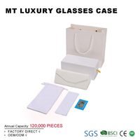 Prix d'usine étui pliable pour lunettes de soleil en forme de triangle avec logo personnalisé étui à lunettes de soleil pochette de rangement pour lunettes boîte d'emballage pour lunettes ensemble