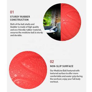 ลูกบอลยางน้ำหนัก1-10กก. ลูกบอลยางออกกำลัง2LB-20LB ไม่ลื่น - Product Image 4