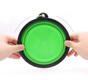 Ciotola pieghevole con logo personalizzato in Silicone/TPE per animali domestici per cani ciotole da viaggio portatili ciotola pieghevole portatile per animali domestici - Product Image 6
