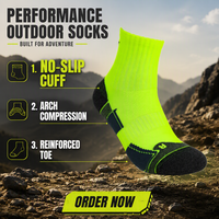 Chaussettes de course en nylon personnalisées, impression numérique, antidérapantes, unisexes, tricotées, absorbant la transpiration, chaussettes de sport d'extérieur