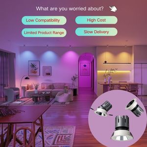 Chất lượng cao downlights Đèn LED Dimmable 0-10V TRIAC HomeKit RGB điều khiển thông minh Downlight Thông Minh Kỹ thuật dự án - Product Image 5