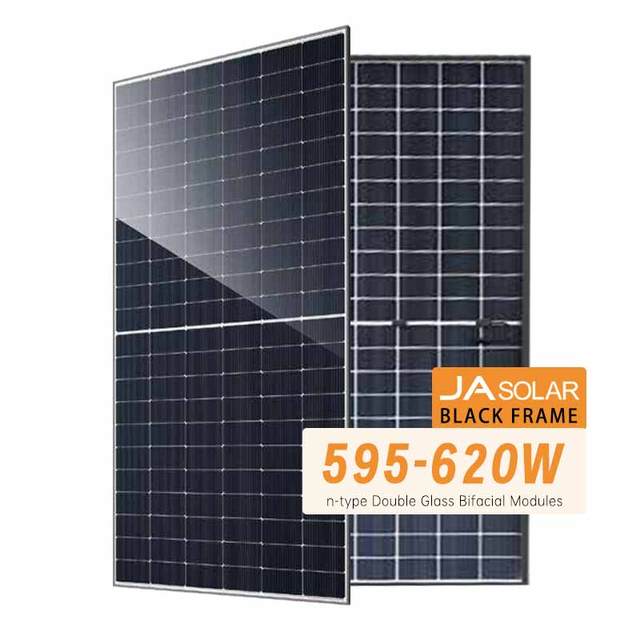 Ja Solar 620W 16BB N Type Double Glass Bifacial Solar Modules 595W 610W 615W 600 Watt Solar Panel for Home