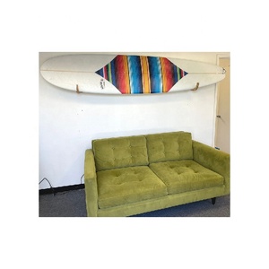 Support <span class=keywords><strong>mural</strong></span> en bois pour planches de <span class=keywords><strong>surf</strong></span>, avec crochets et rails écologiques pour l'affichage de longboards et shortboards - Product Image 4