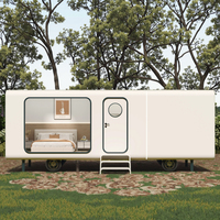Maison mobile en acier d'hôtel modulaire de luxe moderne préfabriqué de conception contemporaine de 5m avec le style facile de capsule de l'espace d'installation