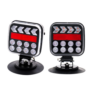 ไฟท้ายรถเทรลเลอร์แม่เหล็กแบบไร้สายพร้อมไฟ LED มาตร<span class=keywords><strong>วัด</strong></span> US Gauge ไฟฉุกเฉินมีไฮไลต์กันน้ำเครื่องมือดูดแม่เหล็ก - Product Image 4