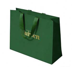 Bolsas de Regalo Navideñas de Cartón Reciclable Personalizadas, con Asas Impresas en Serigrafía, para Compras Personalizadas - Product Image 1