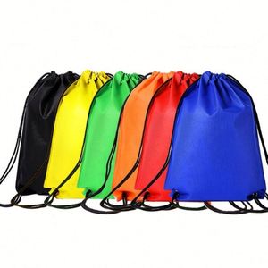 Sac à dos de sport unisexe personnalisé en polyester, multifonctionnel, avec cordon de serrage, imperméable, avec logo, promotionnel - Product Image 1