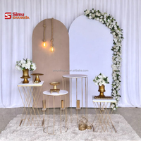 Support à gâteau en métal, plateau rond pour table de dessert, support à gâteau doré pour les événements de mariage et les fêtes