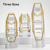 Trophée personnalisé en cristal K9 en forme d'iceberg, gravé sur mesure, octogonal, pour récompense d'entreprise, reconnaissance de l'excellence et cadeaux.