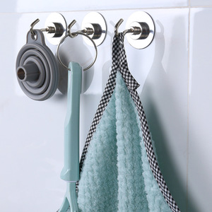 Magnetic <b>Hooks</b> Wall Mounted Strong <b>Adhesive</b> Round Punch Free For Kitchen Storage - Product Image 2