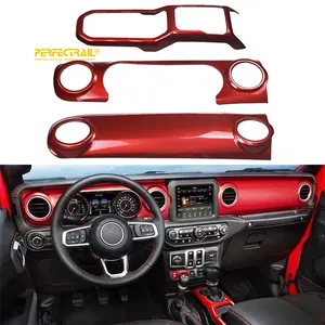 PERFECTRAIL – accessoires de voiture, couvercle de tableau de bord de la Console centrale ABS pour Jeep Wrangler JL Gladiator JT 2018-2022