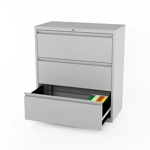 hot sale modern design lateral filing 3 drawers mobile pedestal cabinet