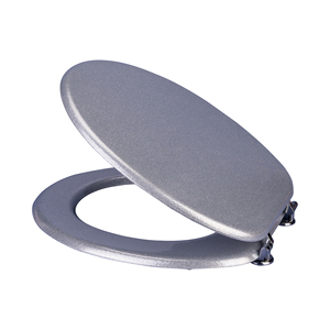 Charnière en alliage de zinc pailleté Siège de toilette rond européen Sièges de toilette personnalisés en MDF - Product Image 4