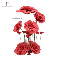 Hoge Kwaliteit Moderne Stijl Gigantische Staande Papieren Bloemen China 'S Decoratieve Kunstmatige Eva Foam Bloemen Voor Bruiloft Decoraties
