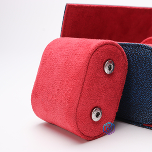 Bán buôn 3 khe cắm Vòng PU hộp đồng hồ màu đen da du lịch xách tay đồng hồ trường hợp hộp - Product Image 2