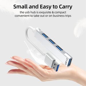 Hub USB 3.0 de Aluminio con 4 Puertos, Divisor USB OTG, Expansor para Ratón, Teclado, Memoria USB, Impresora, Teléfono Móvil, Cámara - Product Image 3