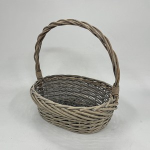 ตะกร้าหวายสานด้วยมือสีเทาอเนกประสงค์สำหรับห้องครัวห้องน้ำตู้เสื้อผ้าห้องนั่งเล่นเครื่องประดับกระถางดอกไม้ - Product Image 4