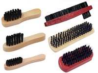 Brosse de nettoyage de chaussures LGL LGL-DZ001 à manche en bois personnalisable, poils personnalisables (doux/raides), conception portative, entretien industriel sur mesure