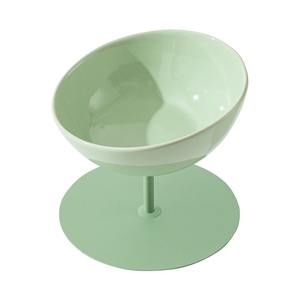 New Design Eco-Friendly Cat <b>Dog</b> <b>Food</b> <b>Bowl</b> Factory Elevated Tilted Ceramic Pet Plate Metal Stand <b>Raised</b> Neck Solid - Product Image 1