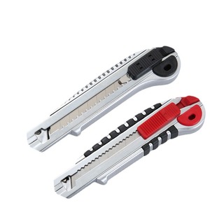 Utility Knife 18mm Stainless Steel Blade Red Portable Multi Functional Cutter For Paper Wallpaper Unboxing - Product Image 5