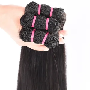 12A Drawn Weave Bundles Brazilian Virgin Remy Human Hair Double Weft Extension For Black Women