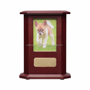 Caja de urna de madera para cenizas de mascotas Urnas de cremación de madera para cenizas de perros y gatos Urnas de palisandro a bajo precio - Product Image 1