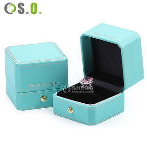 Cajas de Piel Sintética de Primera Calidad Personalizadas en Verde y Rosa para Collares, Pulseras, Anillos, Pendientes, Joyería - Product Image 1