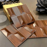 Panneaux muraux 3D en PVC gaufré modernes, autocollants, faciles à installer pour les hôtels, les bureaux, les salles à manger et les espaces commerciaux