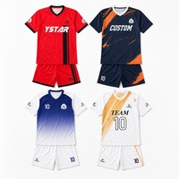 Ensemble de maillots de football personnalisés en tissu métallisé, uniforme de football par sublimation, fabricant OEM, vêtements d'équipe haut de gamme
