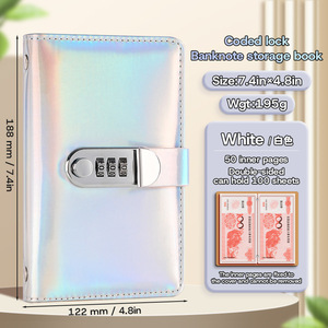 Titulaire du certificat de dépôt Portefeuille en espèces holographique avec verrouillage par mot de passe Gestion de patrimoine Stockage Livre de cartes bancaires - Product Image 6