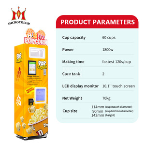 Machine à <span class=keywords><strong>pop</strong></span>-corn électrique automatique et commerciale de 32oz, distributeur automatique de <span class=keywords><strong>pop</strong></span>-corn en acier inoxydable, nouveauté - Product Image 2