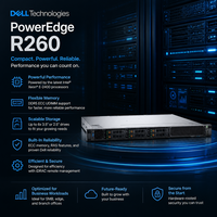 Untuk Server Rak PowerEdge R260 Xeon Silver E-2400 dengan Penyimpanan Hot Plug dan Administrasi Jarak Jauh