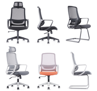 Fauteuil de bureau ergonomique moderne de direction avec dossier haut, support lombaire, hauteur réglable, fonction pivotante, en maille, pour bureau à domicile - Vente en gros