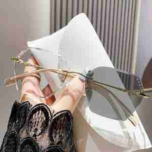 Gafas con Logotipo Personalizado 2025, Lentes de Moda que Cambian de Color, Anti Luz Azul, Sin Montura, Fotocromáticas, para Miopía, para Mujer y Hombre - Product Image 1