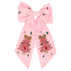 Dernière arrivée pinces à cheveux perlées personnalisées pour filles style de luxe produit en Offre Spéciale manufacturé indien pinces à cheveux avec nœud en tissu - Product Image 5