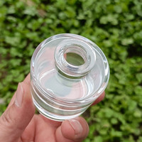 Flacon rond en verre de 50ml pour diffuseur de parfum roseau avec bouchon en bois