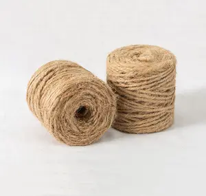 Wholesale rope 50 meters-natural jute twine 3mm 3ply 50 meters spool jute packaging rope