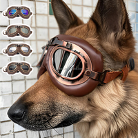 Lunettes de soleil pour chiens de taille moyenne à grande, style aviateur rétro, avec verres en polycarbonate