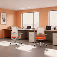 Chaise de bureau inclinable personnalisée en gros, chaise de travail ergonomique pivotante en maille, chaise de jeu pour ordinateur, appui-tête réglable en nylon