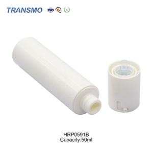 Flacon de lotion sans air de luxe écologique de 50 ml, logo personnalisable, tube pompe de forme ovale pour crème pour le visage et nettoyant facial - Product Image 6