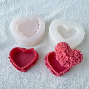 Riser precoce amore cuore labbra rosa cilindro a forma di candela sapone stampo in Silicone san valentino torta al cioccolato modanature da forno - Product Image 5