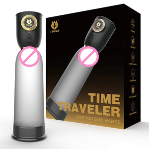 Time Lord Pompe à pénis électrique multi-vitesses réglable en silicone, étanche et écologique, pour auto-stimulation masculine - Product Image 2