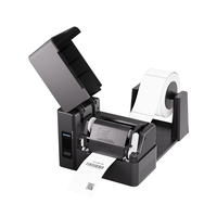 Imprimante d'étiquettes industrielle OEM/ODM 203 DPI, imprimante thermique à transfert de rouleaux d'autocollants avec une taille de papier maximale de 110 mm en stock